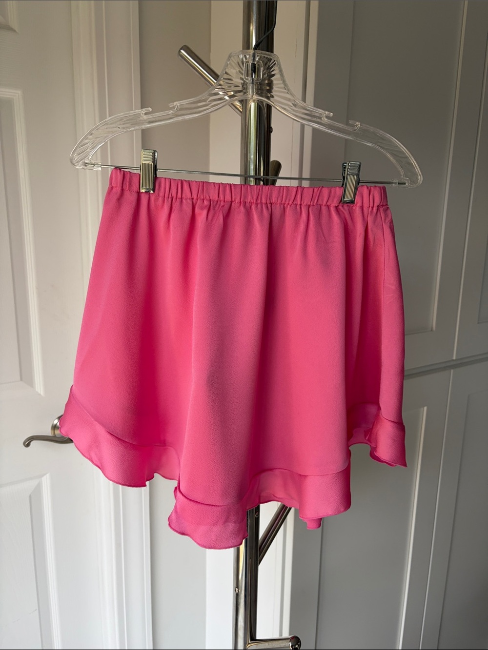 Intimately by Free People Women's Pink Ruffle Hem Mini Skirt, Size XS.